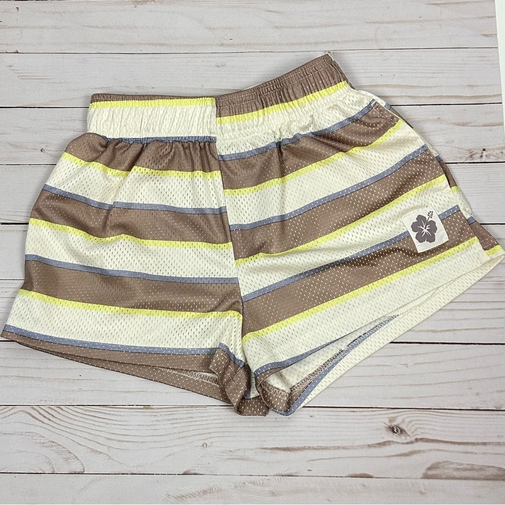 GRAYSON THREADS kids mesh striped shorts - size xs